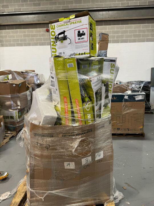 Pallet of USED - B-Grade- Tools and Equipment - 20-30 items / MSRP  $2000-3000 [Sun Jo]