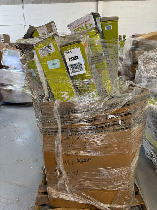 Pallet of USED - B-Grade- Tools and Equipment - 20-30 items / MSRP  $2000-3000 [Sun Joe)