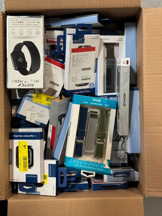 BOX OF RETURNS - Smartwatch accessories - 84 items - MSRP $3000